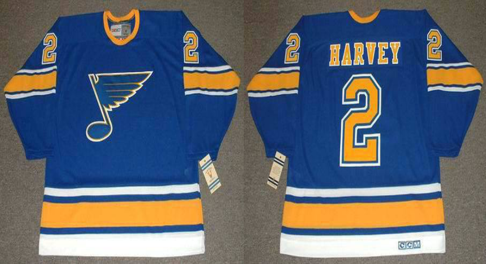 2019 Men St.Louis Blues 2 Harvey blue CCM NHL jerseys